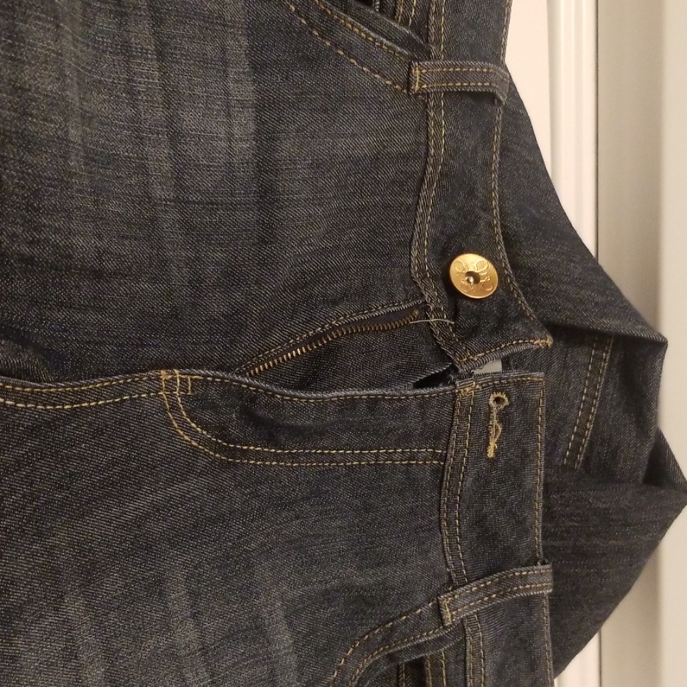 Democracy Jeans 14 New Dark Wash with Gold Details